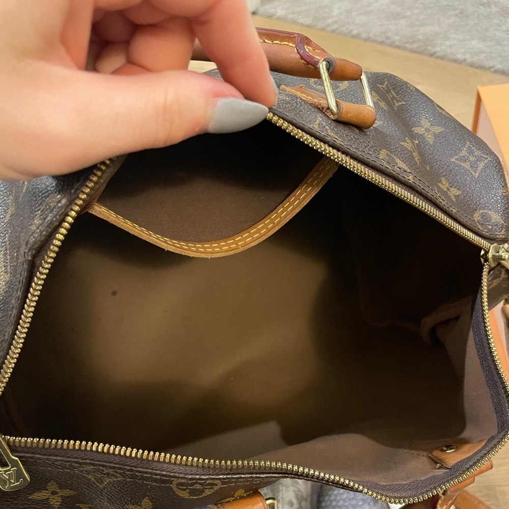 Louis Vuitton Speedy 35 w/ leather strap - Picture 4 of 12